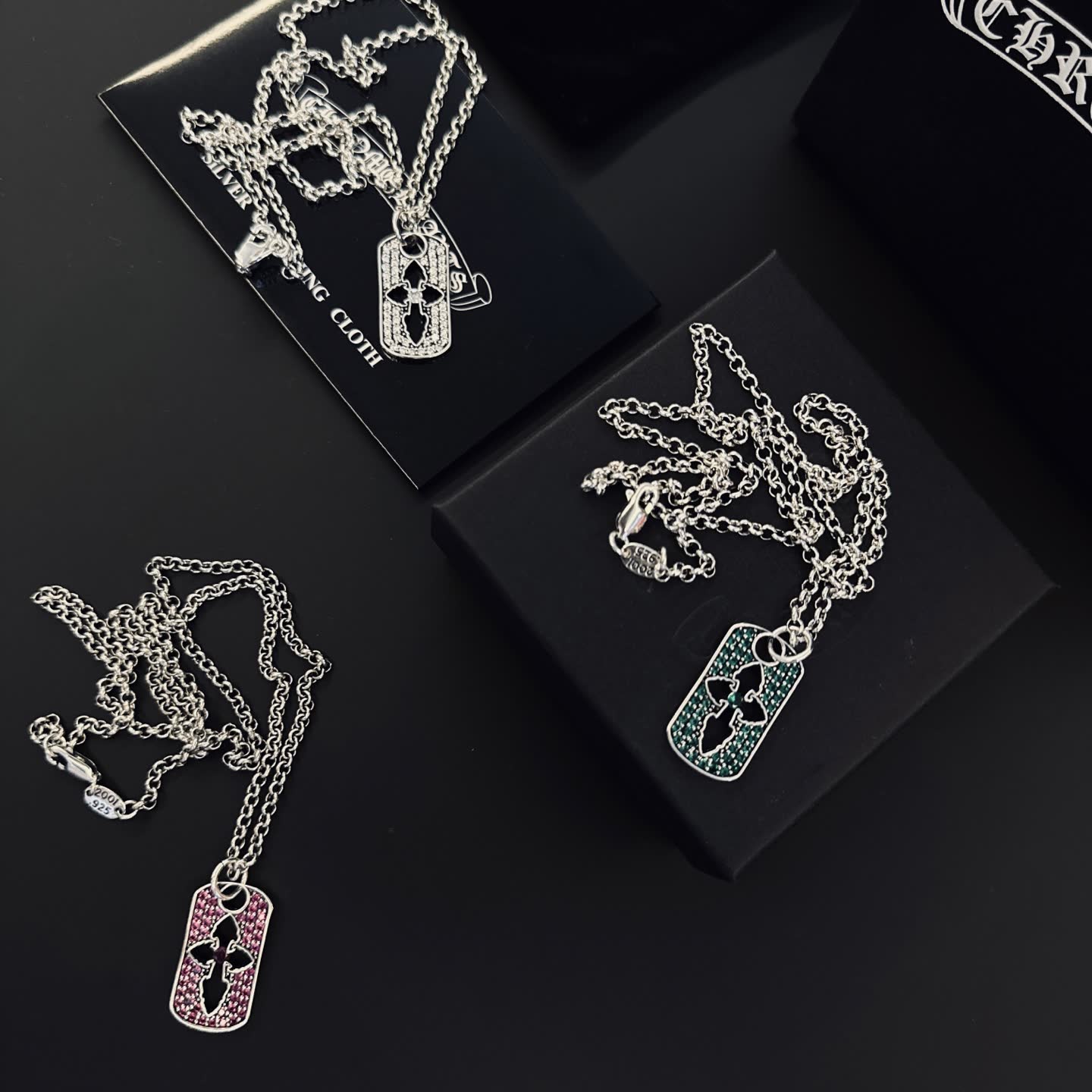 Chrome Hearts Silver Dog Tag Necklace
